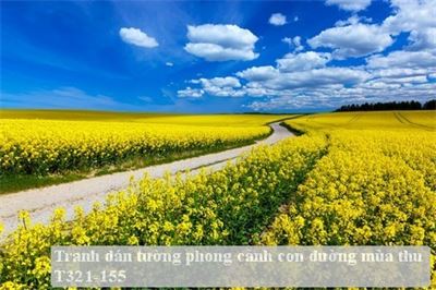 Tranh dán tường phong cảnh con đường mùa thu T321-155