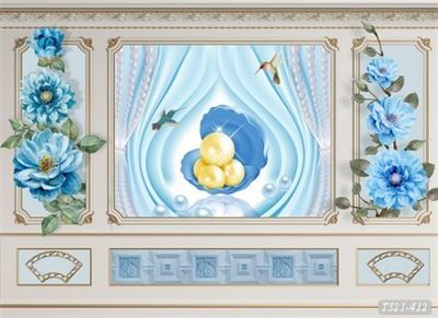 Tranh dán tường khung phào chỉ  T321-412