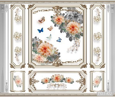Tranh dán tường khung phào chỉT321-422