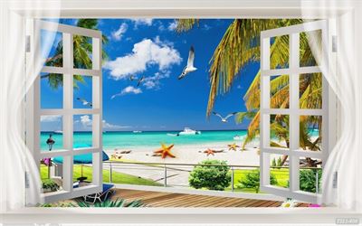 Tranh dán tường phong cảnh biển T321-406