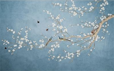  Cành đào mùa xuân - Tranh vẽ