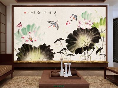 Hoa sen - tranh vẽ MHL-0038