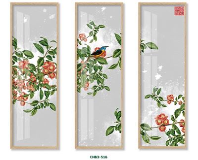 Hoa trà và chim én mùa xuân CHB3-516