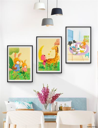 Động vật - tranh vẽ dễ thương CAP3-521kg