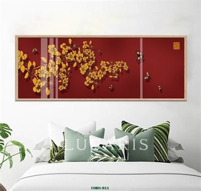 Hoa vàng nền đỏ CHBN-011