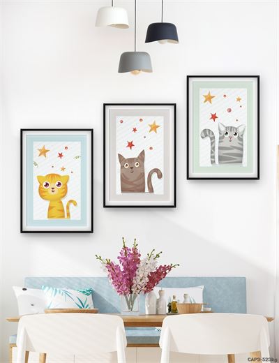 Mèo - tranh vẽ CAP3-523kg