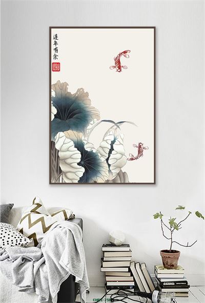 Hoa sen và cá chép CHD1-758