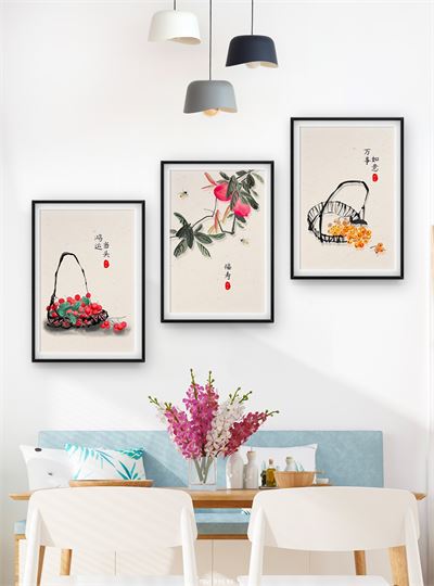 Hoa lá tranh vẽ CHL3-046-KG