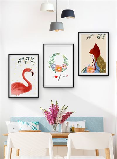 Hoa lá tranh vẽ CHL3-051-KG