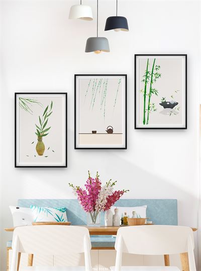 Hoa lá tranh vẽ CHL3-052-KG