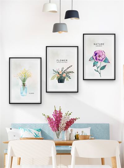 Hoa lá tranh vẽ CHL3-002-KG