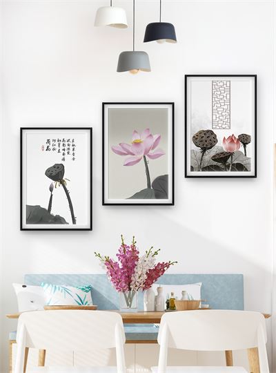 Hoa sen tranh vẽ CHL3-032-KG