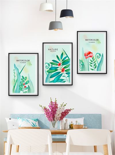 Hoa lá tranh vẽ CHL3-014-KG