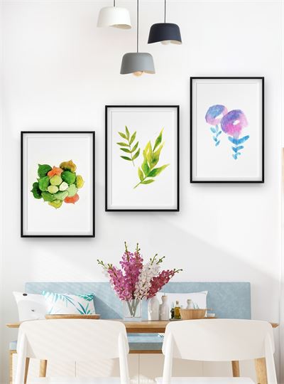 Hoa lá tranh vẽ CHL3-020-KG