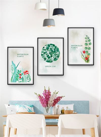 Hoa lá tranh vẽ CHL3-013-KG