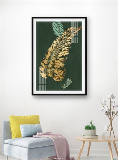 Hoa lá tranh vẽ CHL1-039-KG