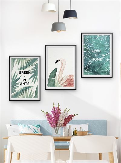 Lá nhiệt đới tranh vẽ CHL3-023-KG