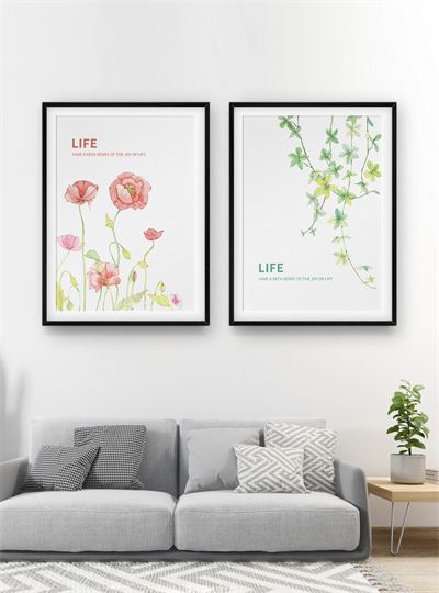 Hoa lá tranh vẽ CHL2-013-KG