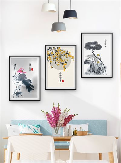 Hoa sen tranh vẽ CHL3-036-KG