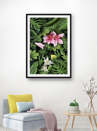 Hoa lá tranh vẽ CHL1-001-KG