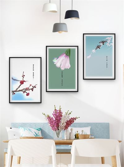 Hoa lá tranh vẽ CHL3-011-KG