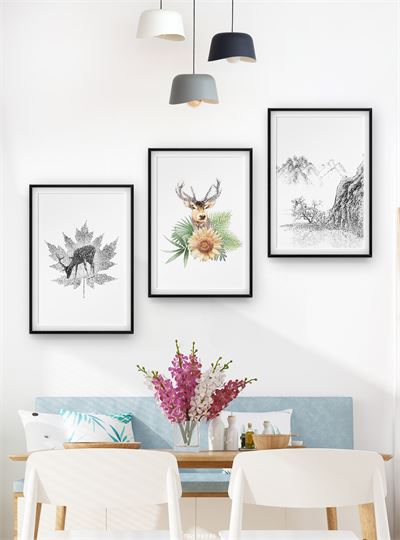 Hươi - hoa lá tranh vẽ CHL3-009-KG