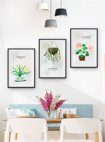 Hoa lá tranh vẽ CHL3-012-KG