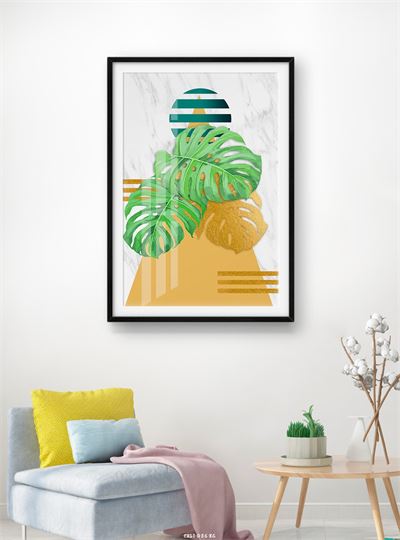 Hoa lá tranh vẽ CHL1-026-KG