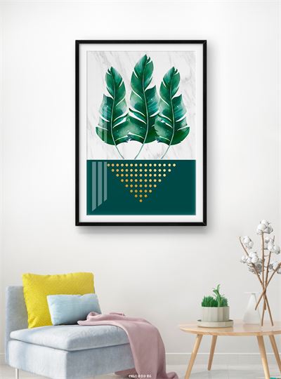 Hoa lá tranh vẽ CHL1-020-KG