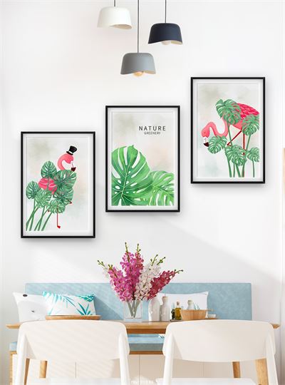 Hoa lá tranh vẽ CHL3-019-KG