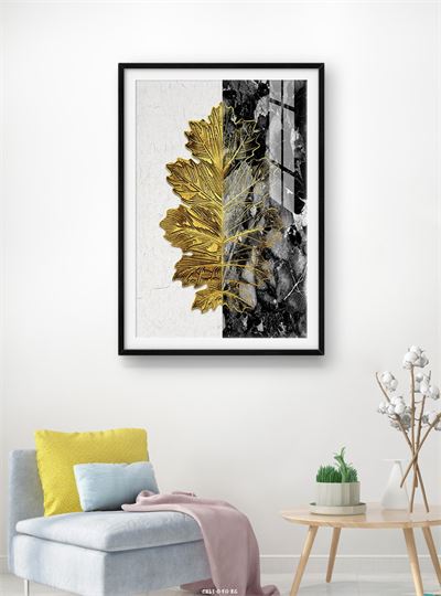 Hoa lá tranh vẽ CHL1-040-KG