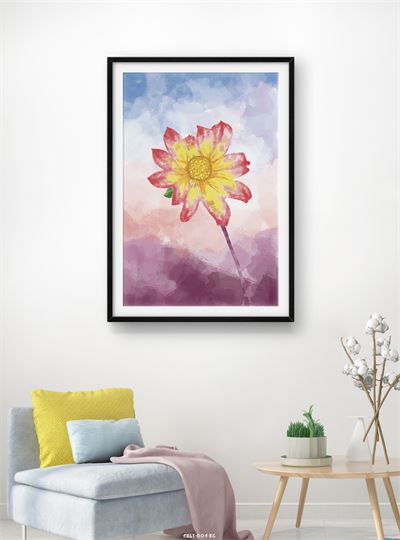 Hoa lá tranh vẽ CHL1-004-KG