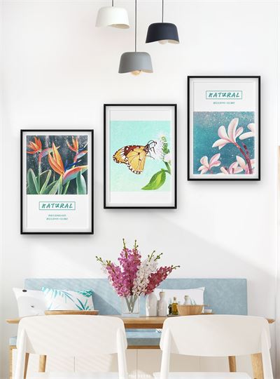 Hoa lá tranh vẽ CHL3-029-KG