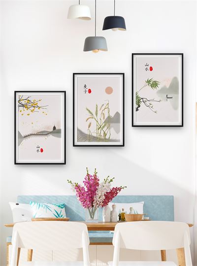 Hoa lá tranh vẽ CHL3-045-KG