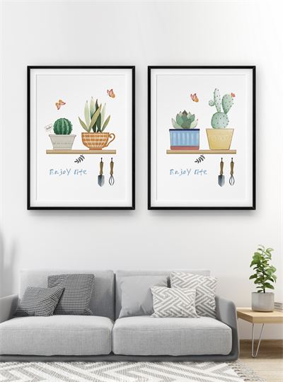 Cây xương rồng tranh vẽ CHL2-002-KG