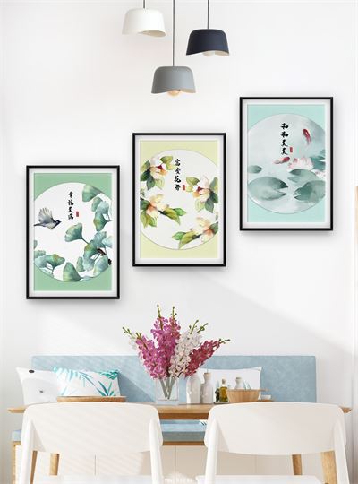 Hoa lá tranh vẽ CHL3-034-KG