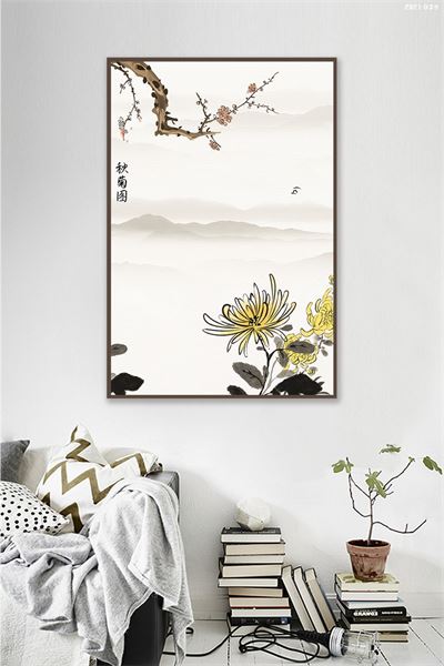 Tranh hoa cúc CHC1-025