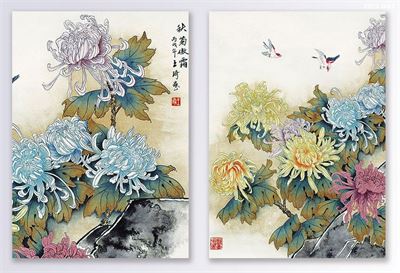 Tranh hoa cúc nhiều màu CHC2-003