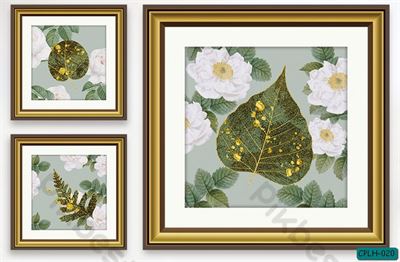 Bộ lá và hoa Trắng CPLH-020