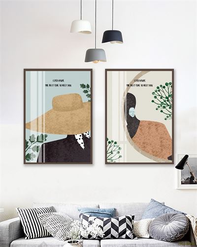 Tranh bộ mũ và lá cây CPL2-082KG