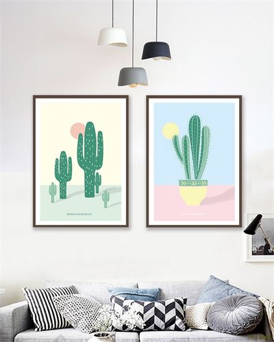 Tranh bộ cây Xương Rồng CPL2-003KG