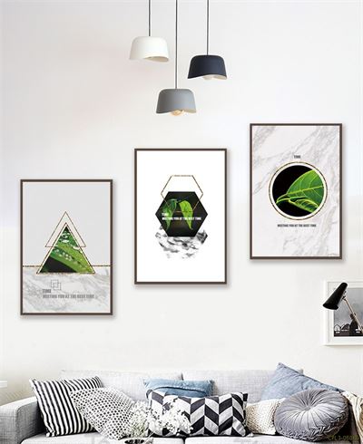 Tranh bộ lá cây và hình học CPL3-050KG