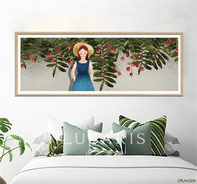 Tranh cô gái bên cây CPLN-024