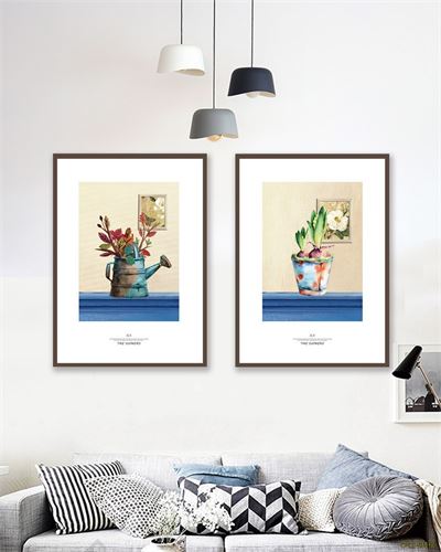 Tranh bộ trồng hoa trên đồ tái chế CPL2-014KG