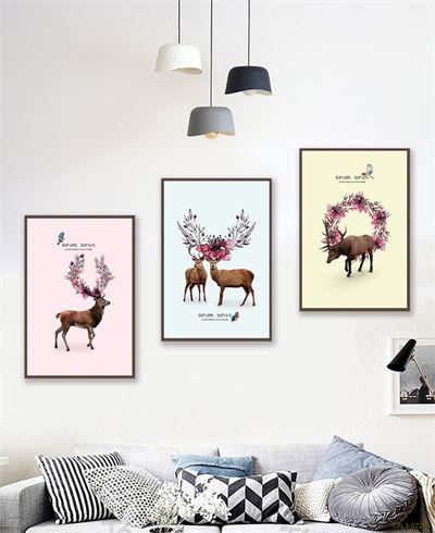 Tranh bộ thú đội hoa CPL3-022KG