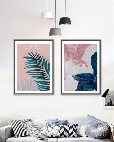Tranh bộ lá cây xanh hồng CPL2-083KG