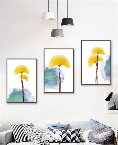 Tranh bộ cây màu vàng CPL3-120KG