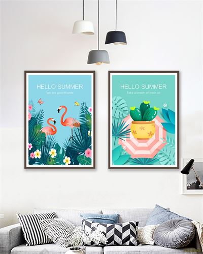 Tranh bộ hoa lá chim CPL2-094KG