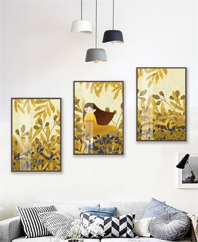 Tranh bộ thiếu nữ bên vườn cây CPL3-164KG