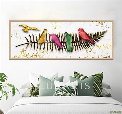 Tranh bầy chim trên cành cây CPLN-005